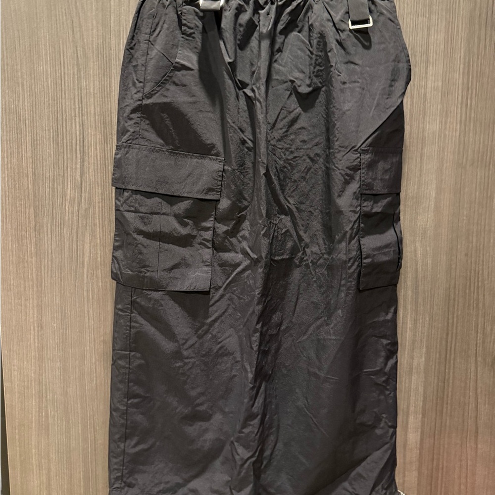 OAK + FORT Black Cargo Pants with Adjustable Waist
